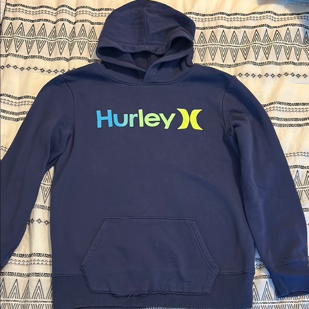 Hurley Blue Hoodie with Logo sz 12/14 kids